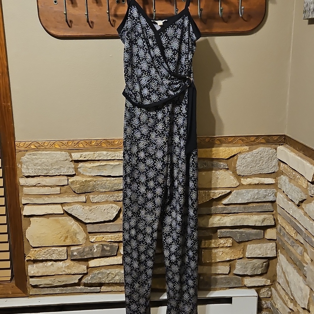 Michael Kors Floral Wrap Jumpsuit Size Medium